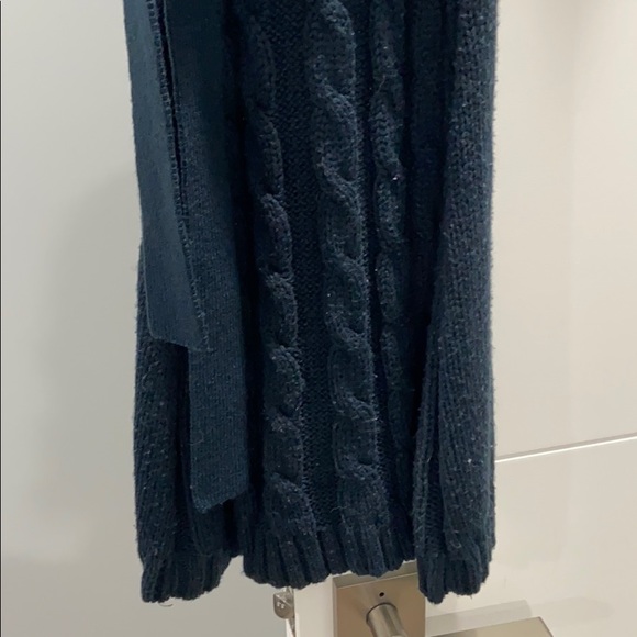 Comfortable Navy Sweater Dress with Belt - Picture 4 of 5